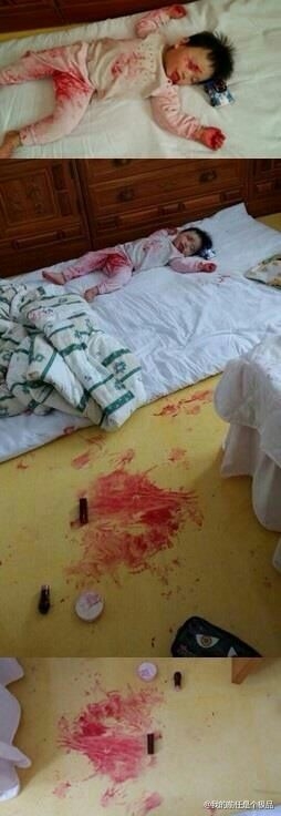 一网友回到家看到这一幕吓得差点大哭,然后把熊孩子胖揍了一顿