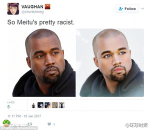 国外网友指责美图秀秀“种族歧视” 称被P成黄皮肤