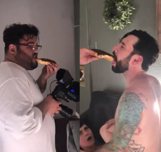 看把躺着的那位给馋的