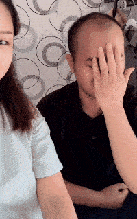 让老公看看自己有头发时帅成啥样！他说要有头发肯定不娶我！