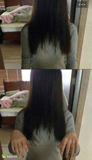 妹纸亲自示范什么是平胸