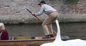 船夫划桨拉白浆