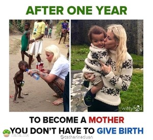 还记得左侧的这个照片吗？当时很多人疯转。右侧是一年后，同一个小孩，被爱和被照顾之后。